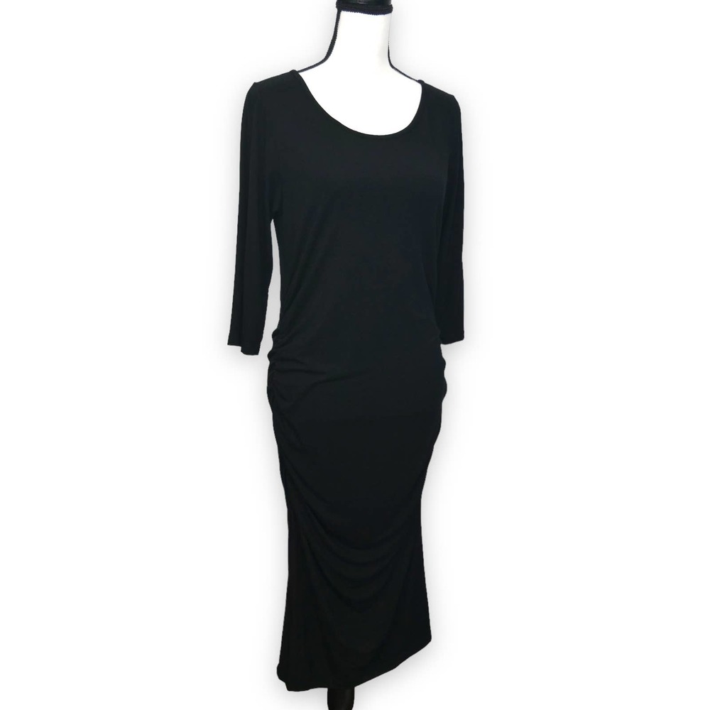 Isabella Oliverβ Black 3/4 Long Sleeve Fitted Maternity Dress 4 ~ Size 10 Medium